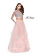 Picture of: Long Sleeve Two Piece Dress with Tulle Ruffle Skirt in Blush, Style: 25555, Detail Picture 2