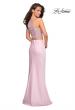 Picture of: Two Piece Racerback Prom Dress with Lace Detail in Blush, Style: 26926, Detail Picture 2