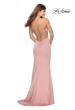 Picture of: High Neckline Prom Dress with Rhinestone Straps in Blush, Style: 28537, Detail Picture 3