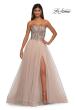 Picture of: A-line Tulle Prom Dress with Stunning Floral Beaded Design in Blush, Style: 32862, Detail Picture 3