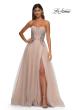 Picture of: Tulle A-line Prom Dress with Beautiful Rhinestone Side Detail in Blush, Style: 32767, Detail Picture 4