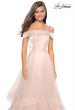 Picture of: Elegant Off the Shoulder Tulle Layered Ball Gown in Blush, Style: 27224, Detail Picture 5