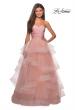 Picture of: Floor Length Strapless Tulle Ball Gown in Blush, Style: 27249, Detail Picture 5