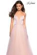 Picture of: Tulle evening Gown with Satin Bust and V Shaped Back in Blush, Style: 27485, Detail Picture 5