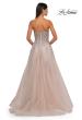 Picture of: Tulle A-line Prom Dress with Gorgeous Rhinestone Lace Applique in Blush, Style: 33028, Detail Picture 5