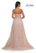 Picture of: Soft Ruffle Tulle Gown with an Illusion Corset Style Top in Blush , Style: 32528, Detail Picture 6