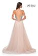 Picture of: Rhinestone Embellished Corset with Lace Up Back and Tulle Skirt in Blush , Style 32703, Detail Picture 7