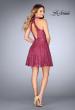 Picture of: Short Halter Top Dress with Scallop Keyhole Back in Boysenberry, Style: 25099, Detail Picture 3
