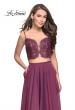 Picture of: Two Piece Gown with Beaded Lace Bodice and A-line Skirt in Boysenberry, Style: 25830, Main Picture