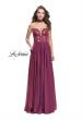 Picture of: Long Strapless Prom Dress with Pockets and Choker in Boysenberry, Style: 25450, Detail Picture 6