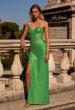 Picture of: Bustier Sequin Neon Prom Dress with Lace Up Back in Bright Green, Style: 31965, Main Picture