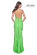 Picture of: Neon Rhinestone Embellished Ruched Prom Dress with Draped Neckline in Bright Green, Style: 31968, Detail Picture 10