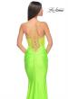 Picture of: Neon Ruched Jersey Dress with Illusion Corset Lace Top in Bright Green, Style: 32322, Detail Picture 10