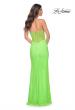 Picture of: Strapless Rhinestone Fishnet Dress with Illusion Back in Green, Style: 32417, Back Picture