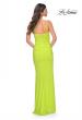 Picture of: Neon Net Jersey Rhinestone Prom Dress with Corset Waist in Green, Style: 32338, Detail Picture 2