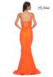 Picture of: Simple Jersey Mermaid Prom Dress with Sweetheart Neckline in Bright Orange, Style 32872, Detail Picture 8
