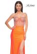 Picture of: Fabulous Prom Dress with Rhinestone Corset Bodice and Simple Skirt in Bright Orange, Style 32669, Detail Picture 15