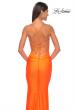 Picture of: Neon Gorgeous Rhinestone Bodice with Ruched Jersey Skirt Prom Dress in Bright Orange, Style: 32325, Detail Picture 3