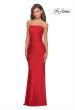 Picture of: Floor Length Strapless Prom Dress with Pleating in Bright Red, Style: 28269, Detail Picture 1