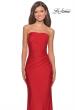 Picture of: Floor Length Strapless Prom Dress with Pleating in Bright Red, Style: 28269, Detail Picture 5