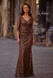 Picture of: Three-Quarter Sleeve Sequin Dress with Ruching, Style: 29195, Main Picture