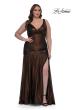 Picture of: Gorgeous Metallic Curve Dress with V Neck and Ruching in Bronze , Style: 33021, Main Picture