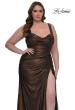 Picture of: Metallic Curve Dress with Flattering Ruching in Bronze , Style: 32991, Detail Picture 11