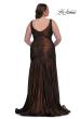 Picture of: Gorgeous Metallic Curve Dress with V Neck and Ruching in Bronze , Style: 33021, Back Picture