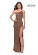 Picture of: Elegant Soft Sequin One Shoulder Long Dress in Bronze in Bronze, Style: 31426, Main Picture