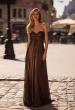 Picture of: Strapless Metallic Prom Dress with Knot Detail in Bronze , Style 33047, Main Picture