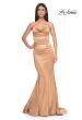 Picture of: Stretch Satin Gown with Draped Sweetheart Neckline in Bronze, Style: 31915, Detail Picture 12