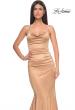 Picture of: Stretch Satin Gown with Draped Sweetheart Neckline in Bronze, Style: 31915, Detail Picture 14