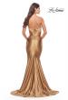 Picture of: Sweetheart Trumpet Liquid Jersey Gown with Ruching in Bronze, Style: 31322, Back Picture
