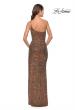 Picture of: Elegant Soft Sequin One Shoulder Long Dress in Bronze in Bronze, Style: 31426, Back Picture
