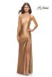 Picture of: Simple One Shoulder Liquid Jersey Dress in Bronze, Style: 31391, Detail Picture 23