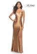 Picture of: Liquid Jersey Fitted Dress with High Slit in Bronze, Style: 31372, Detail Picture 1