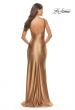 Picture of: Liquid Jersey Fitted Dress with High Slit in Bronze, Style: 31372, Detail Picture 6