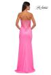 Picture of: Strapless Prom Dress with Ruching and Lace Detail Neckline and Back in Bubblegum Pink, Style: 32981, Detail Picture 15