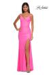 Picture of: Prom Dress with Corset Top and Sheer Illusion Back in Bubblegum Pink, Style: 32962, Detail Picture 7