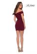 Picture of: Short Off The Shoulder Jersey Homecoming Dress in Burgundy, Style: 29486, Detail Picture 4