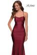 Picture of: On Trend Jersey Long Dress with Ruching on Bodice in Burgundy, Style 29873, Detail Picture 10