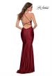 Picture of: On Trend Jersey Long Dress with Ruching on Bodice in Burgundy, Style 29873, Detail Picture 11