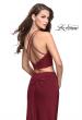 Picture of: Two Piece Jersey Prom Dress with Wrap Style Ruching in Burgundy, Style: 25731, Back Picture