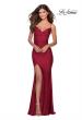 Picture of: Form Fitting Jersey Prom Dress with Draped Neckline, Style: 28518, Detail Picture 1