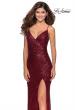 Picture of: Form Fitting Sequin Dress with Cut Out Open Back in Burgundy, Style: 28616, Detail Picture 2