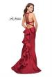 Picture of: Mikado Mermaid Dress with Embellished High Neckline in Burgundy, Style: 25838, Detail Picture 3
