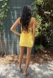 Picture of: Embellished Strappy Back Mini Dress in Buttercup, Style 33933, Detail Picture 8