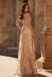 Picture of: Beautiful Lace Mother of the Bride Gown with V Neckline in Champagne, Style: 30803, Back Picture