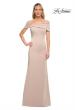 Picture of: Simply Chic Off the Shoulder Jersey Gown in Champagne, Detail Picture 2