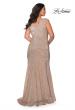 Picture of: Faux Wrap Bodice Sequin Plus Size Prom Gown in Champagne, Style: 28962, Detail Picture 3